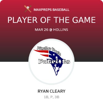 #16 RYAN CLEARY Player of the Game badge
