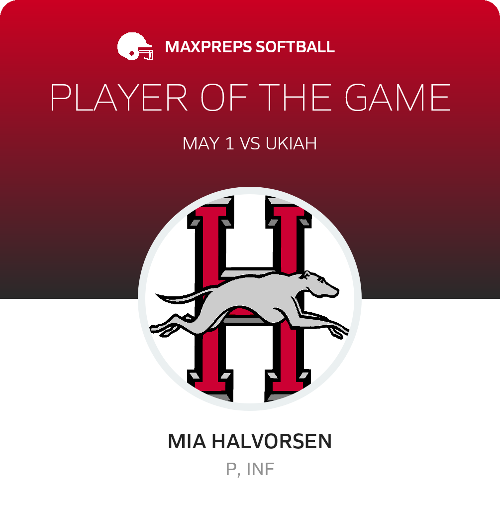 #7 Mia Halvorsen Player of the Game badge
