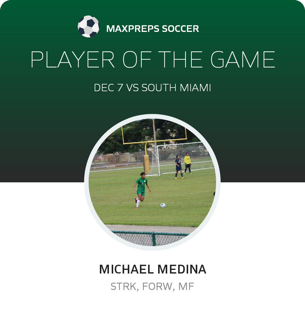 #7 Michael Medina Player of the Game badge