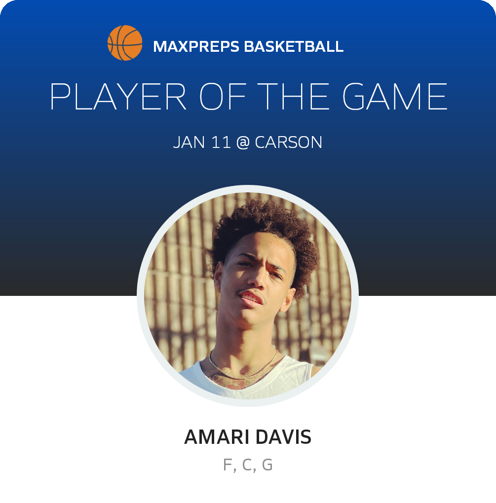 #21 Amari Davis Player of the Game badge