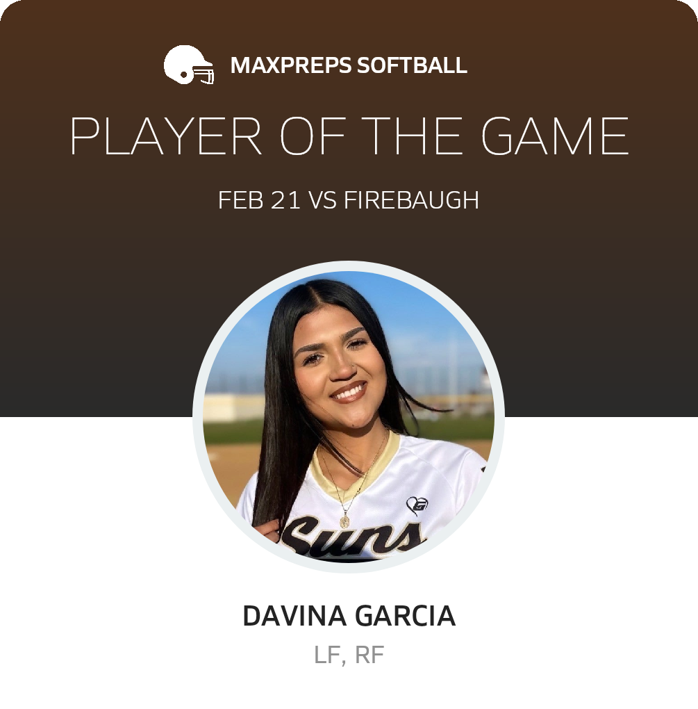 #22 Davina Garcia Player of the Game badge