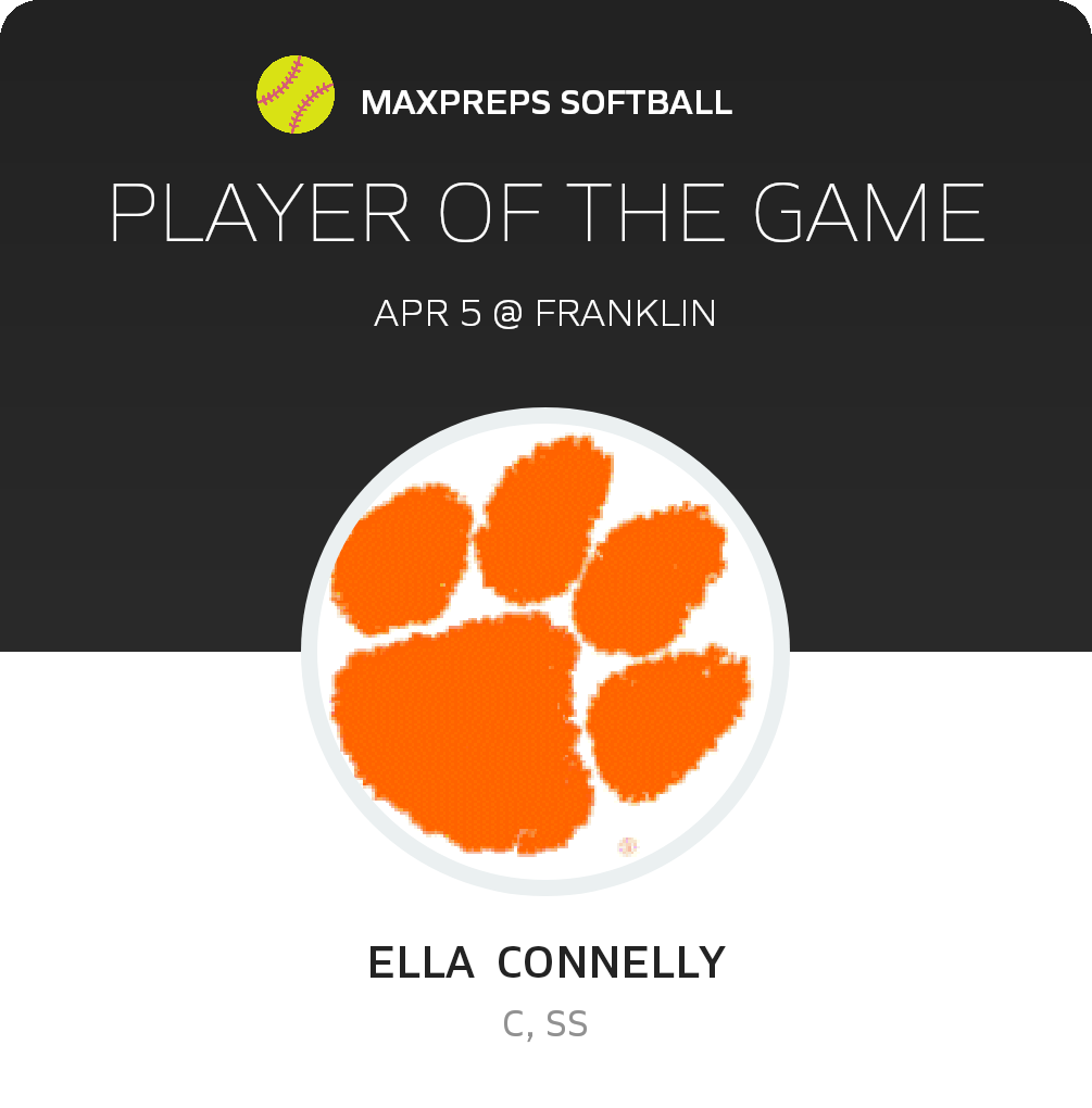 #6 Ella  Connelly Player of the Game badge