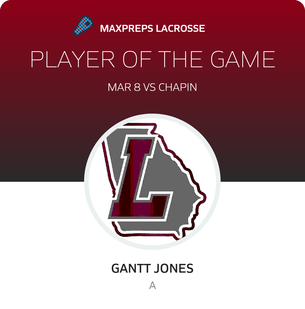 #5 Gantt Jones Player of the Game badge