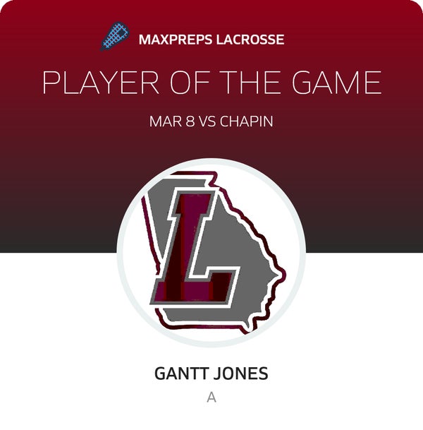 #5 Gantt Jones Player of the Game badge