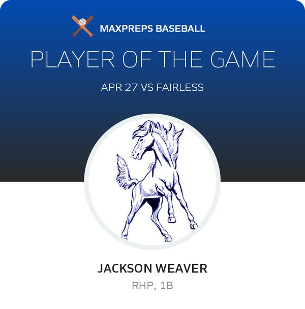 #22 Jackson Weaver Player of the Game badge