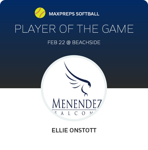 #15 Ellie Onstott Player of the Game badge