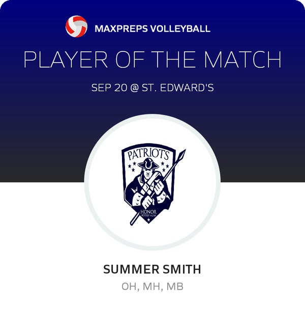 #09 Summer Smith Player of the Game badge