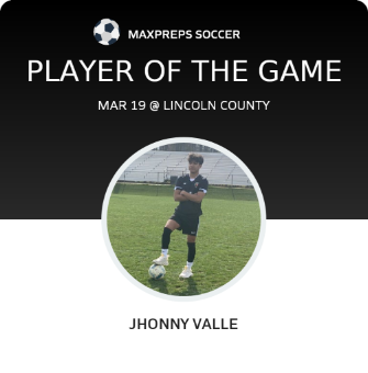 #4 Jhonny Valle Player of the Game badge