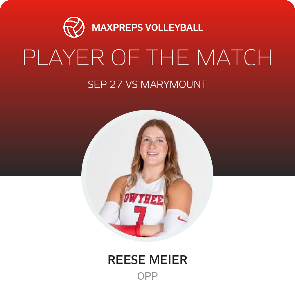 #7 Reese Meier Player of the Game badge
