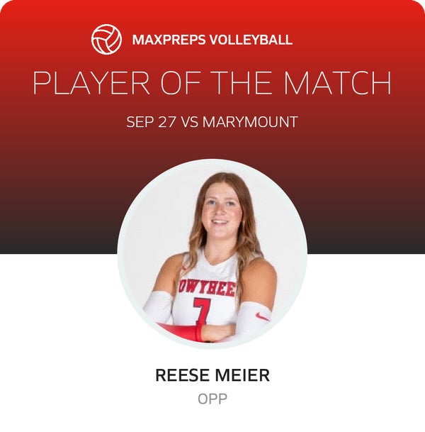 #7 Reese Meier Player of the Game badge