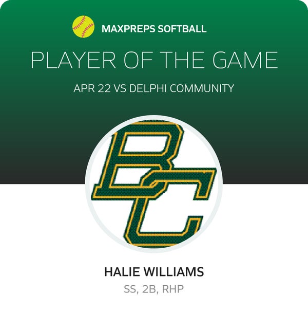 #14 Halie Williams Player of the Game badge