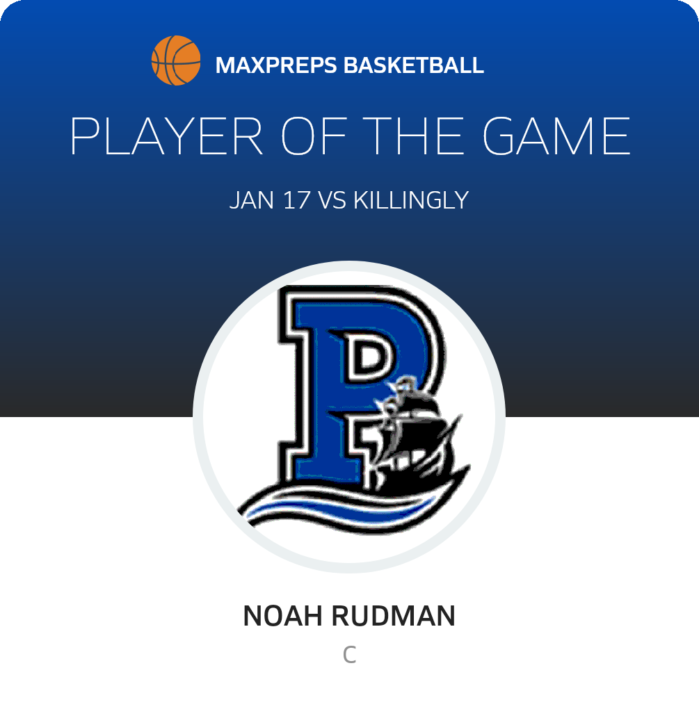 #12 Noah Rudman Player of the Game badge