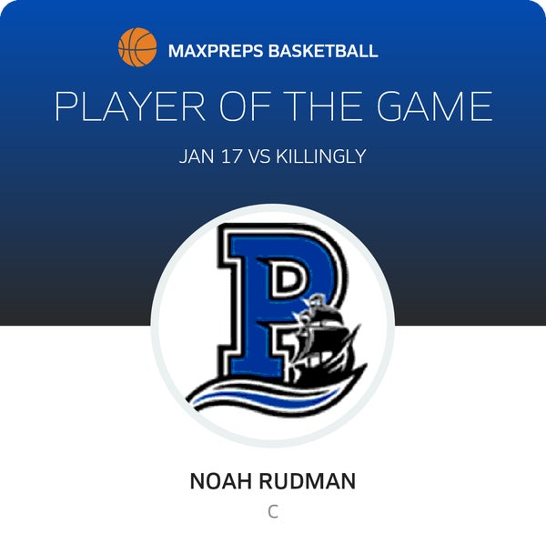 #12 Noah Rudman Player of the Game badge