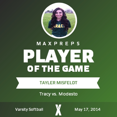 #6 Tayler Misfeldt Player of the Game badge