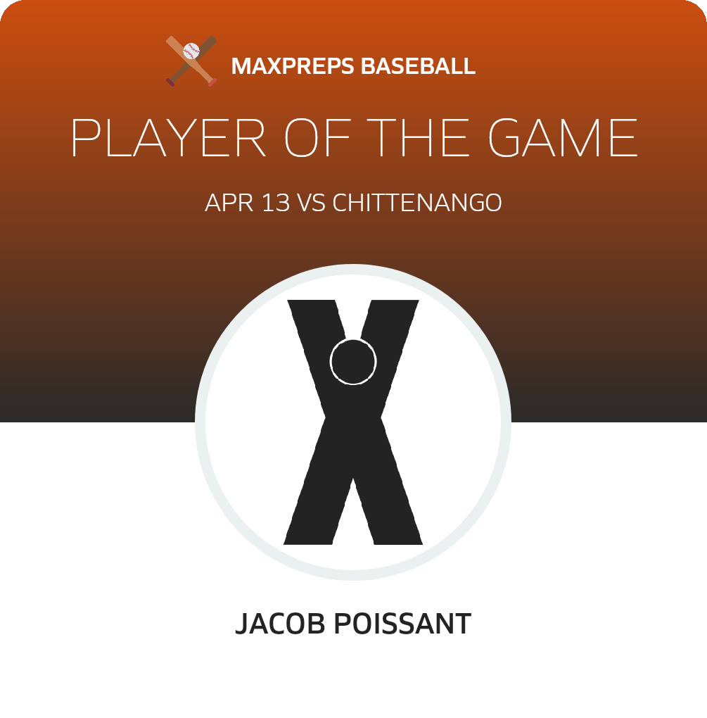 Jacob Poissant Player of the Game badge