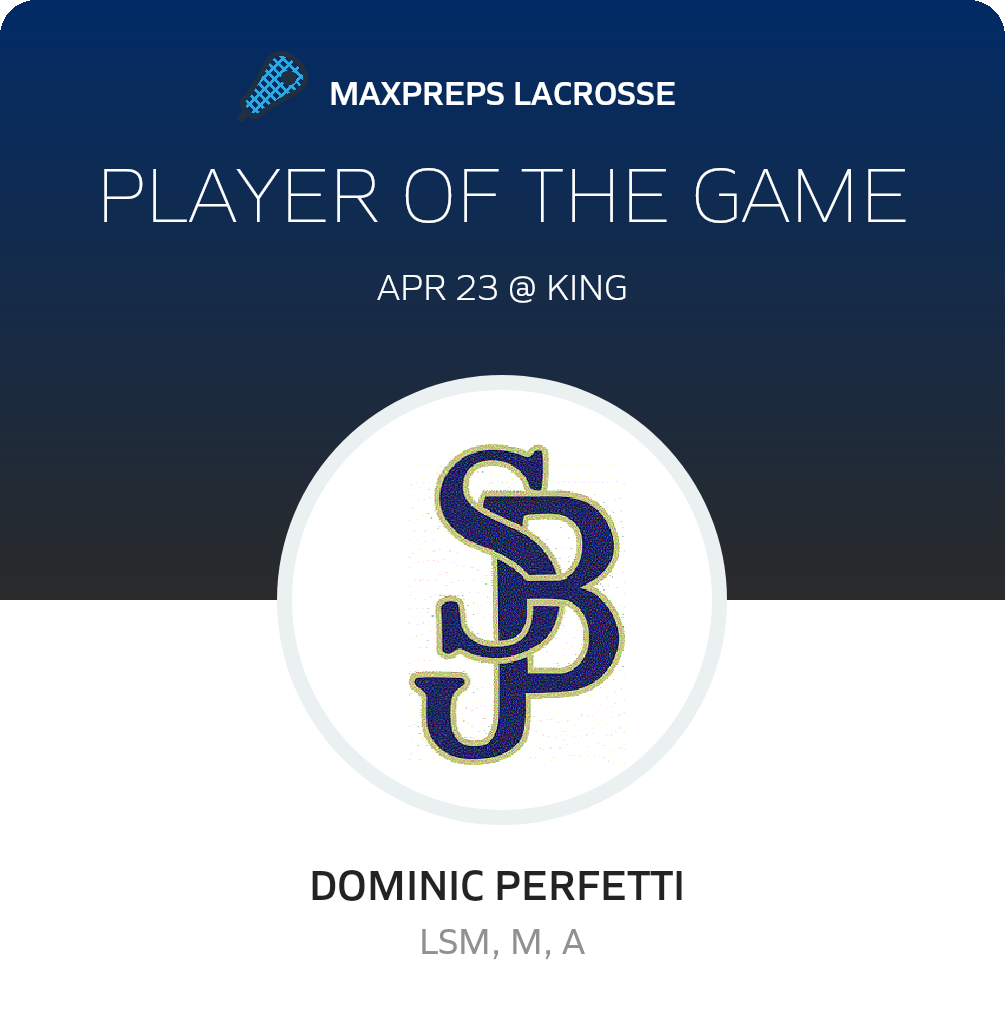 Dominic Perfetti's St. John Bosco High School Career Home