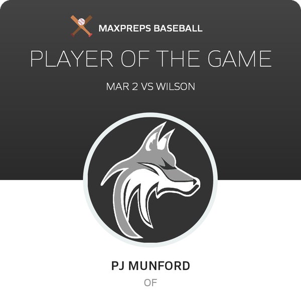 #21 PJ Munford Player of the Game badge