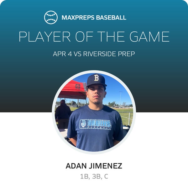 #18 Adan Jimenez Player of the Game badge