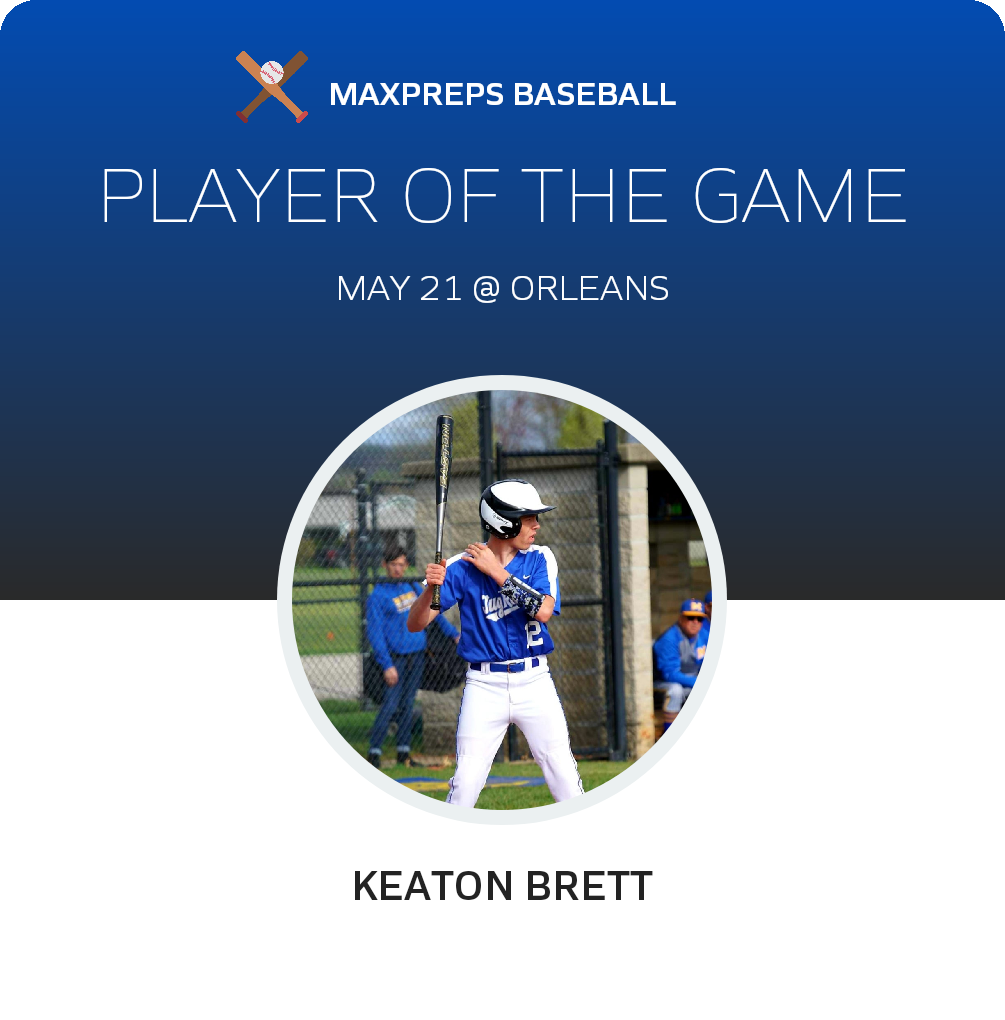 #12 Keaton Brett Player of the Game badge