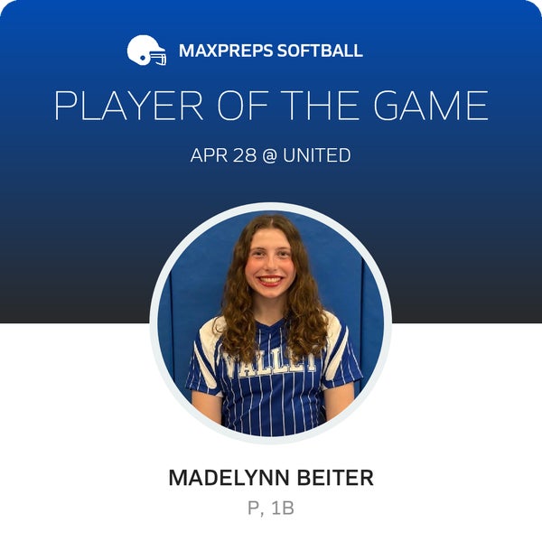 #33 Madelynn Beiter Player of the Game badge