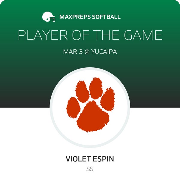 #10 Violet Espin Player of the Game badge