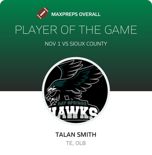 #21 Talan Smith Player of the Game badge
