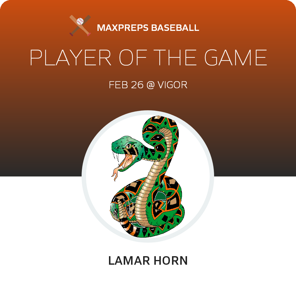 #5 Lamar Horn Player of the Game badge