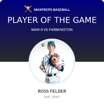 #34 ROSS FELDER Player of the Game badge