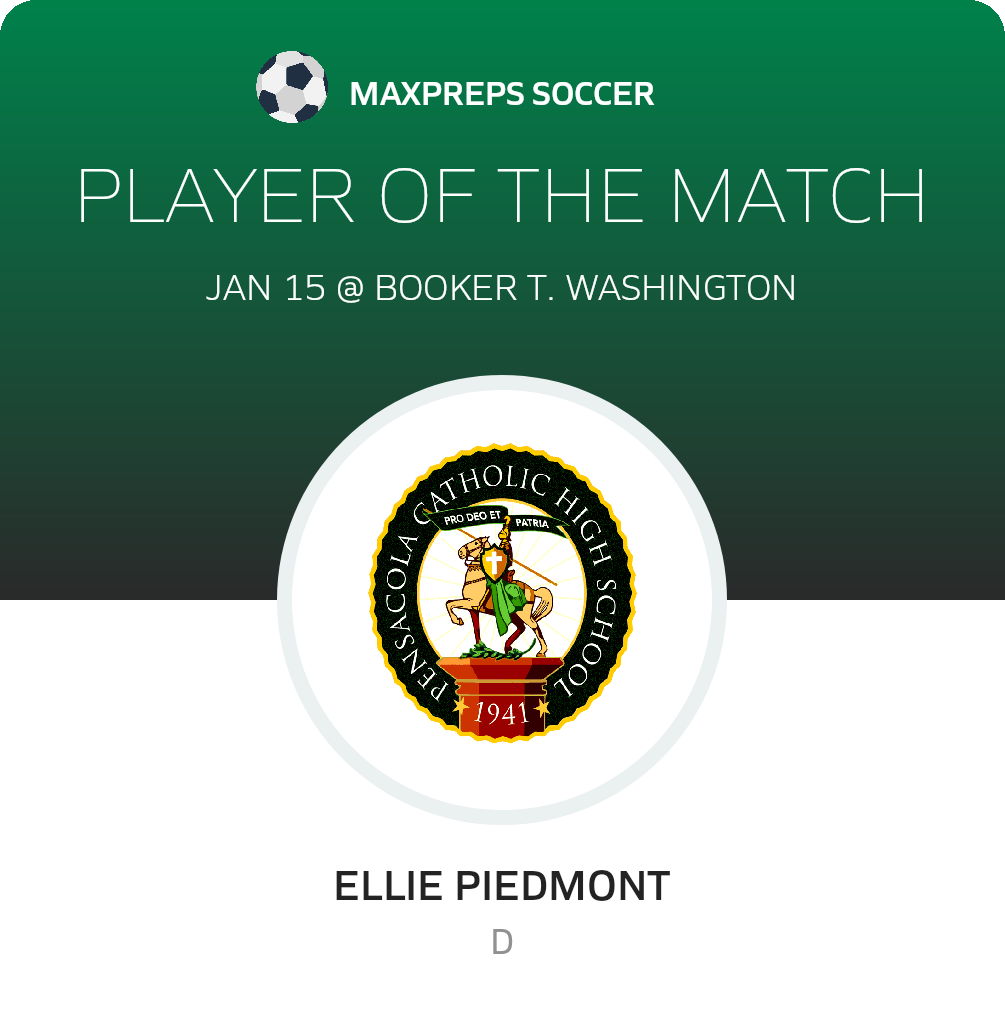 #7 Ellie Piedmont Player of the Game badge