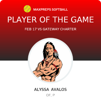 #22 Alyssa  Avalos Player of the Game badge