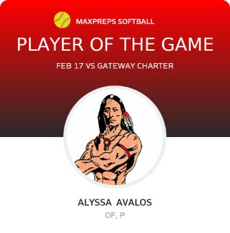 #22 Alyssa Avalos Player of the Game badge