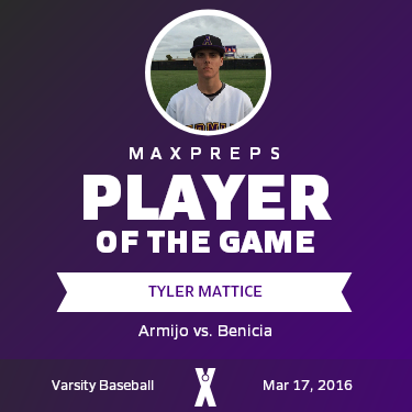 #34 Tyler Mattice Player of the Game badge