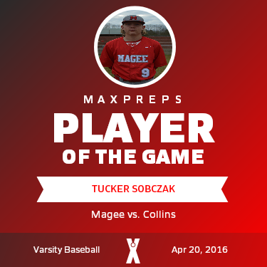 #9 Tucker Sobczak Player of the Game badge