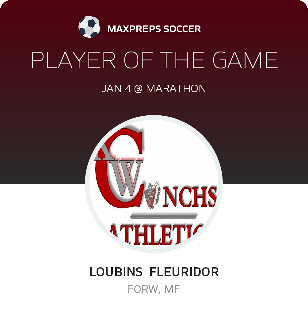 #9 Loubins Fleuridor Player of the Game badge
