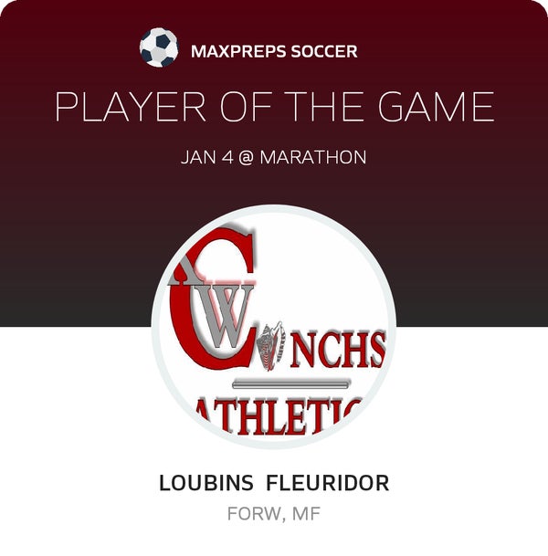 #9 Loubins Fleuridor Player of the Game badge