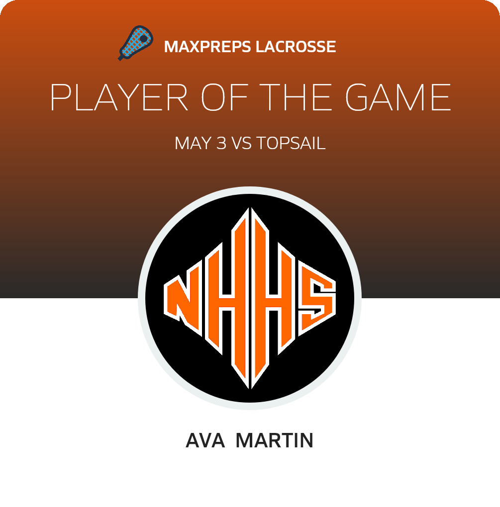 #2 Ava Martin Player of the Game badge