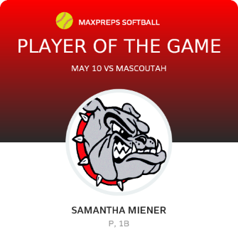 #12 Samantha Miener Player of the Game badge