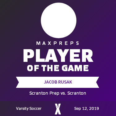 #8 Jacob Rusak Player of the Game badge