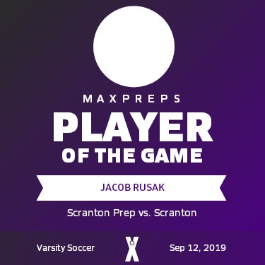 #8 Jacob Rusak Player of the Game badge
