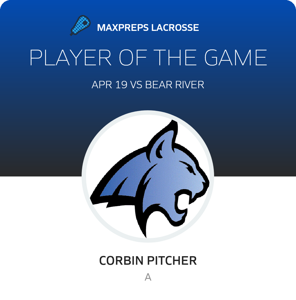 #24 Corbin Pitcher Player of the Game badge