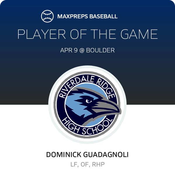 #15 Dominick Guadagnoli Player of the Game badge