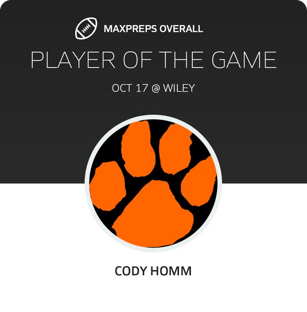 #1 Cody Homm Player of the Game badge