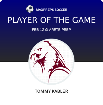 #16 Tommy Kabler Player of the Game badge