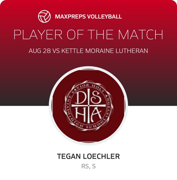 #5 Tegan Loechler Player of the Game badge