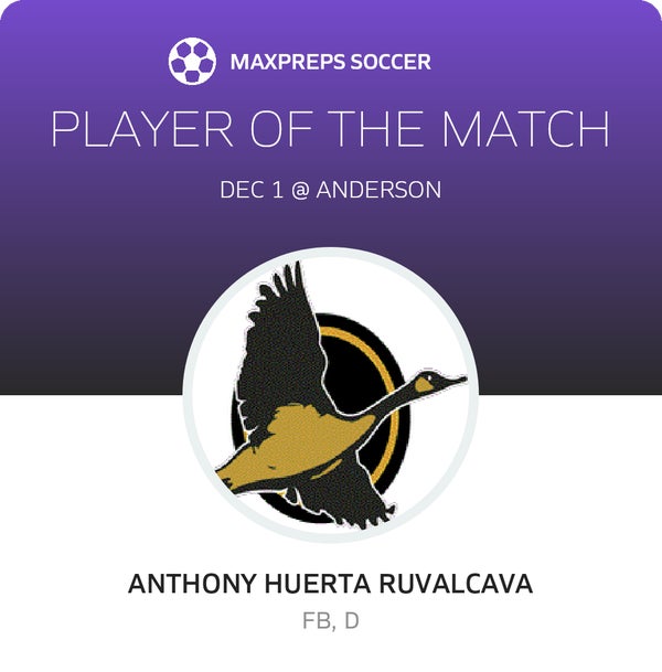 #9 A. Huerta Ruvalcava Player of the Game badge