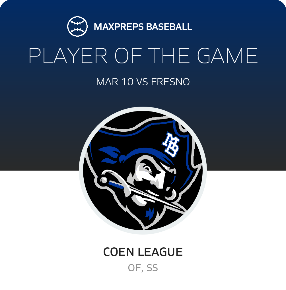 Coen League Player of the Game badge