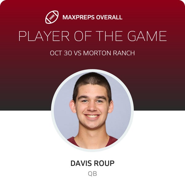 #15 Davis Roup Player of the Game badge