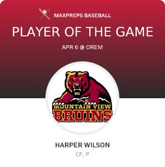 #22 Harper Wilson Player of the Game badge