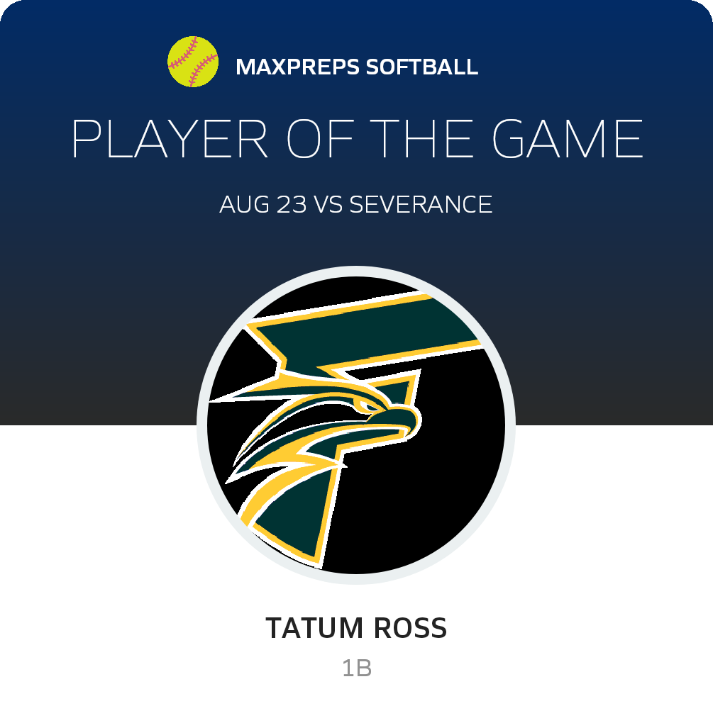 #30 Tatum Ross Player of the Game badge