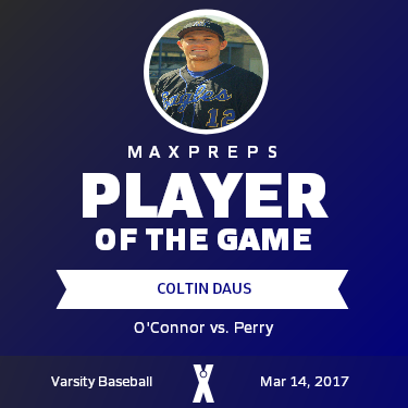 #12 Coltin Daus Player of the Game badge